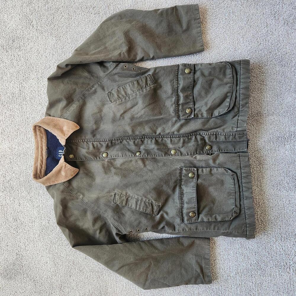 Vintage GAP Barn Jacket Green Collar Coat Size Boys Size Small Womens